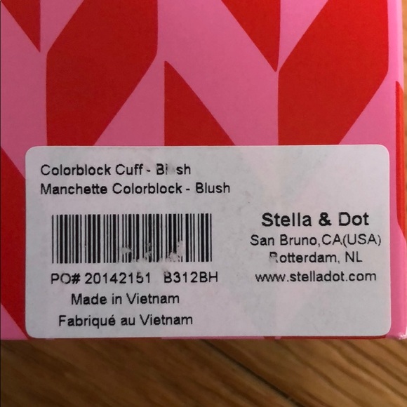 Stella & Dot colorblock cuff- blush - Picture 5 of 5